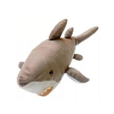 Tubarão de Pelúcia Cinza 42 cm Antialérgico - Mirante Brasil
