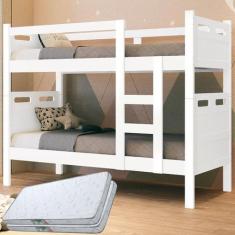 Beliche Jaspe Duas Camas Com Colchões D20 Premium Branco - Barreto