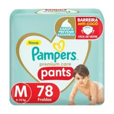 Fralda Pampers Pants Premium Care M - 78 fraldas