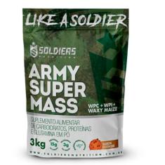 Hipercalórico Army Super Mass 3Kg - 100% Importado - Soldiers Nutrition Cookies