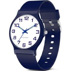 TENOCK Relógio analógico infantil para meninos e meninas, à prova d'água 30 m, relógio esportivo para meninos, fácil de ler, com mostrador fino, pulseira macia, para crianças de 5 a 15 anos, ótimos