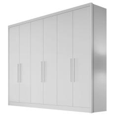 Guarda Roupa Casal New Messina 6 Portas 4 Gavetas Neve - Novo Horizonte