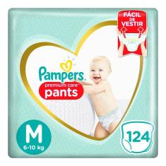 Fralda Pampers Premium Care Pants Tamanho M com 124 Unidades