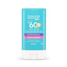 Sunless Protetor Solar Baby Bastão Fps60 Sunless 15G