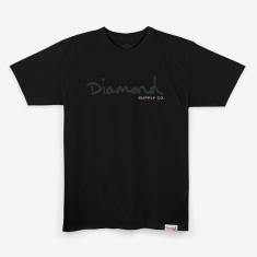 Camiseta Diamond Og Script Tee Masculino-Masculino