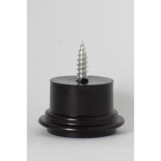 Pé Para Sofá 3,3cm Altura Preto Redondo Kit 12 unidades