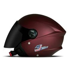 Capacete New Liberty Three Elite 56 Candy Red Viseira Fume Vermelho