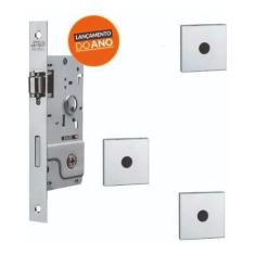 Fechadura Tetra Kit Pivotante Rolete Quadrada Stam Cromada