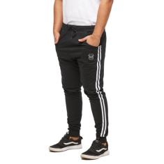 Calça de moletom masculina wooks saruel skinny sport luxo , G, Preto