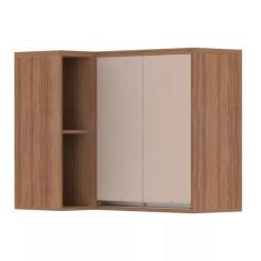 Armário Aéreo Canto Reto 95 cm 2 Portas de abrir 1 Prateleira Lari Luc