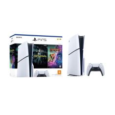 PS5 Playstation 5 Sony Slim, ssd 1TB, Controle sem fio DualSense Com Mídia Física, Branco + Jogos Returnal e Ratchet & Clank