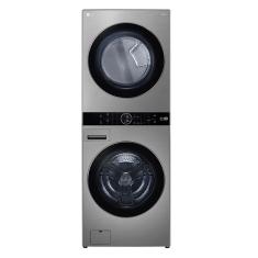 Lavadora E secadora elétrica LG smart washtower c/ ia aidd 17KG aço escovado 220V WK17VS6A