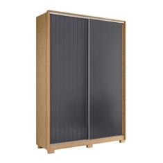 Guarda Roupa Frizatto Portas de Correr Flex Albatroz, Freijó/Off White