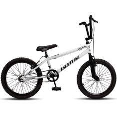 Bicicleta Infantil Aro 20 Bmx Freio V-brake Branco E Preto Gottbike