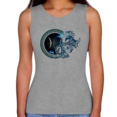 Regata Feminina Signo Peixes Astrologia - Foca na Moda, Cinza, GGG
