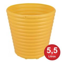 Cachepô / Vaso Para Flores 5,5 Litros, Cor Amarelo - Tramontina