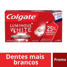 Kit 2x70g Creme Dental Colgate Luminous White Brilliant Mint
