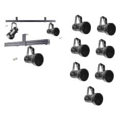 Kit 7 Spot Trilho Perfilado Eletro calha Par20 Bulbo OL7