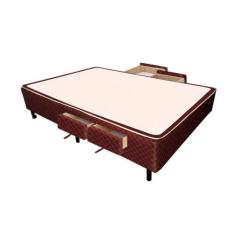 Cama Box Base c/Gavetas Casal Poli Tecido Brown (138x27-c/4 Gavs) - Ca