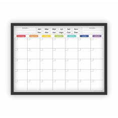 Quadro Planejamento Mensal Planner Com Moldura 04 - Micro Oficina