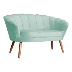 Namoradeira Decorativa Estofada Para Salão de Beleza Pétala Veludo Ver