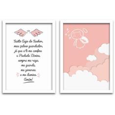 Conjunto Quadros Decorativos 2 peças 40x60 Menina Anjo - Arte na Arte,