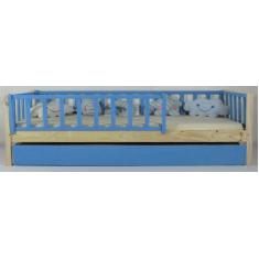 Bicama Montessoriana Solteirão Base Colorida Madeira Maciça Pinus - Pi