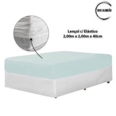 Lençol de cama King Avulso 400 Fios Com Elástico 100% algodao - Rafalo