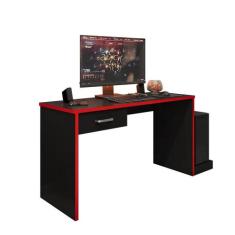Mesa Gamer Escritório DRX9000 Preto/Vermelho - Montanaris Decor - MD M