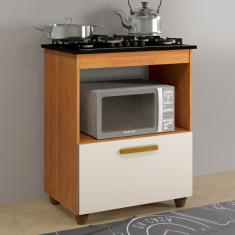 Balcão Para Cooktop 1 Porta Basculante Salvia  Nature/off Whi