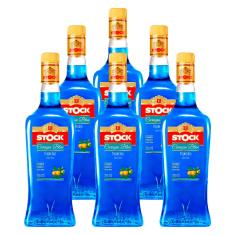 Licor de Laranja Stock Curaçau Blue Triple Sec 720ml 6un