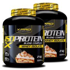 Kit 2x Whey Iso Protein Complex Blend 2Kg XPro Nutrition, BANANA, 4 Kg
