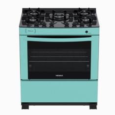 Fogao a Gas 5 Bocas Venax Delplus Vitreo BL Verde, Bivolt
