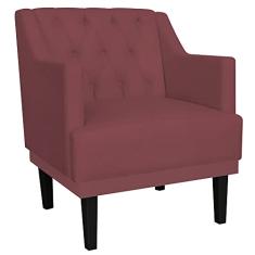 Poltrona Decorativa Clássica Suede Cores - DS Estofados