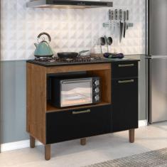 Balcão P/Cooktop Forno 5 Bocas 2 Portas 1 Gaveta