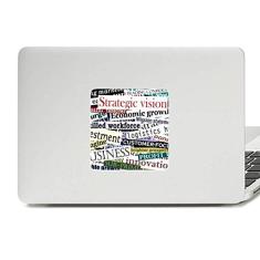 Adesivo de vinil para laptop com estampa de veias de texto, adesivo para decoração de PC