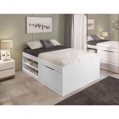 Cama Box Sapateira Vanessa Casal 1,38 Branco Framar Móveis