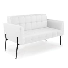 Sofá Namoradeira 2 Lugares Base Pé de Ferro Preto Elisa Corino D03 - D`Rossi