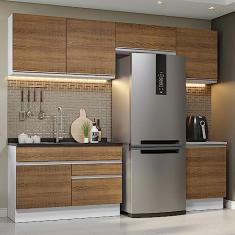 Armário de Cozinha Completa 260cm Branco/rustic Glamy Madesa 05