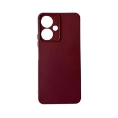 Capa Case Capinha Aveludada Compatível Para Xiaomi Poco M6 - DB, Vinho