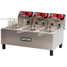 Fritadeira Tripla Croydon Fc3a Elétrica 3x3 Litros, 110V