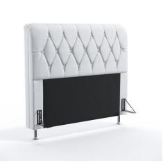 Cabeceira Estofada Decorativa Sirius 160 Para Cama Queen Couro Artific