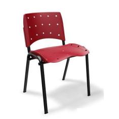 Cadeira Secretaria Ergoplax Fixa - Maiart, Vermelho