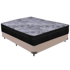 Cama Box e Colchão Airtech Pampa Molas ensacadas Casal Ortobom