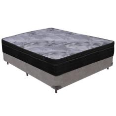 Cama Box e Colchão Airtech Pampa Molas ensacadas Casal Ortobom