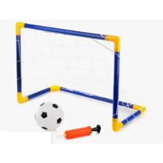 Mini Trave Gol Futebol Infantil Com Bola E Bomba De Ar 76cm