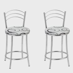 Kit 2 Banquetas Cromadas Bc26-c - E523