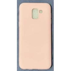 Capa Capinha J6 Samsung Galaxy Silicone Aveludado - CC, Rosa Claro