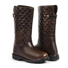 Bota Feminina de Inverno para Neve em Couro em Lã Impermeáv - Oslo Inv