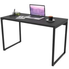 Mesa Para Escritório Lyam Decor Home Office Estilo Industrial Form C01 120 Cm Preto Onix